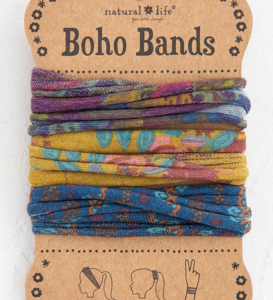 Boho Bands - Mustard Navy Plum Set of 3