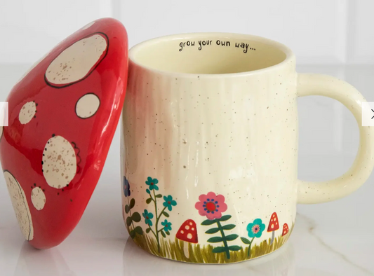 Lidded Mug - Mushroom