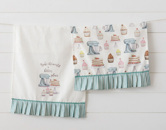 Tea Towels - Mixer and Cupcakes