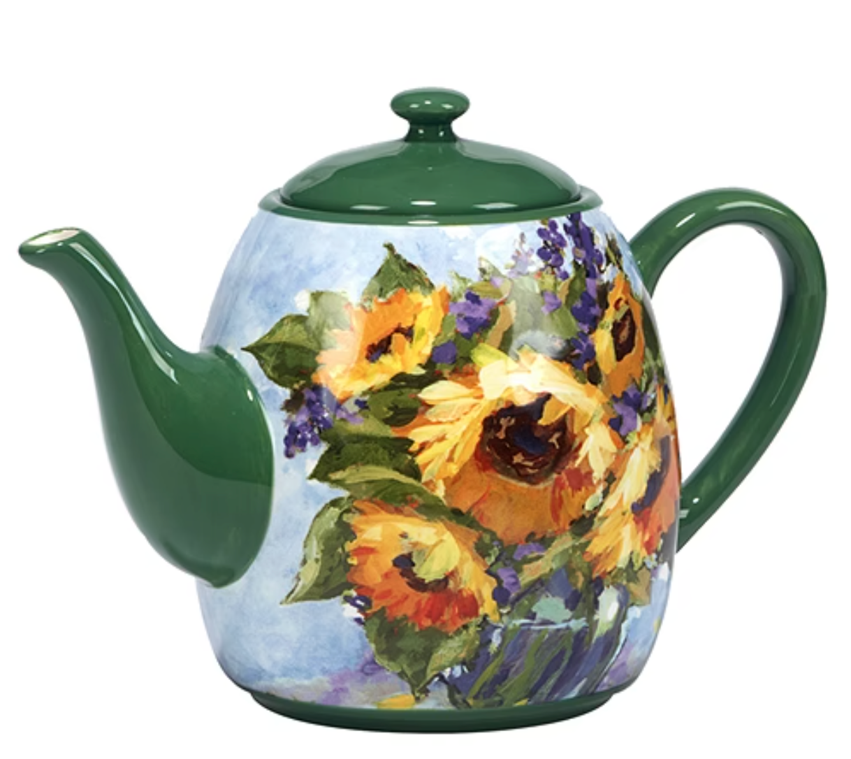 Sunflower Bouquet Earthenware Teapot 36 oz