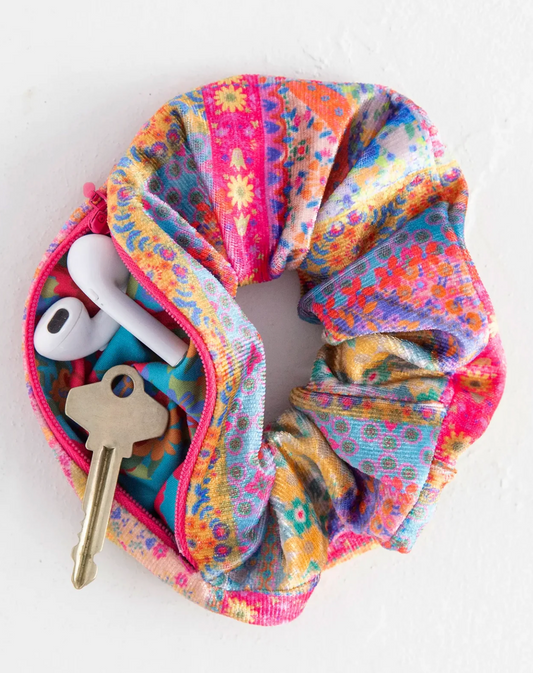 Hideaway Scrunchie - Folk Flower Patchwork