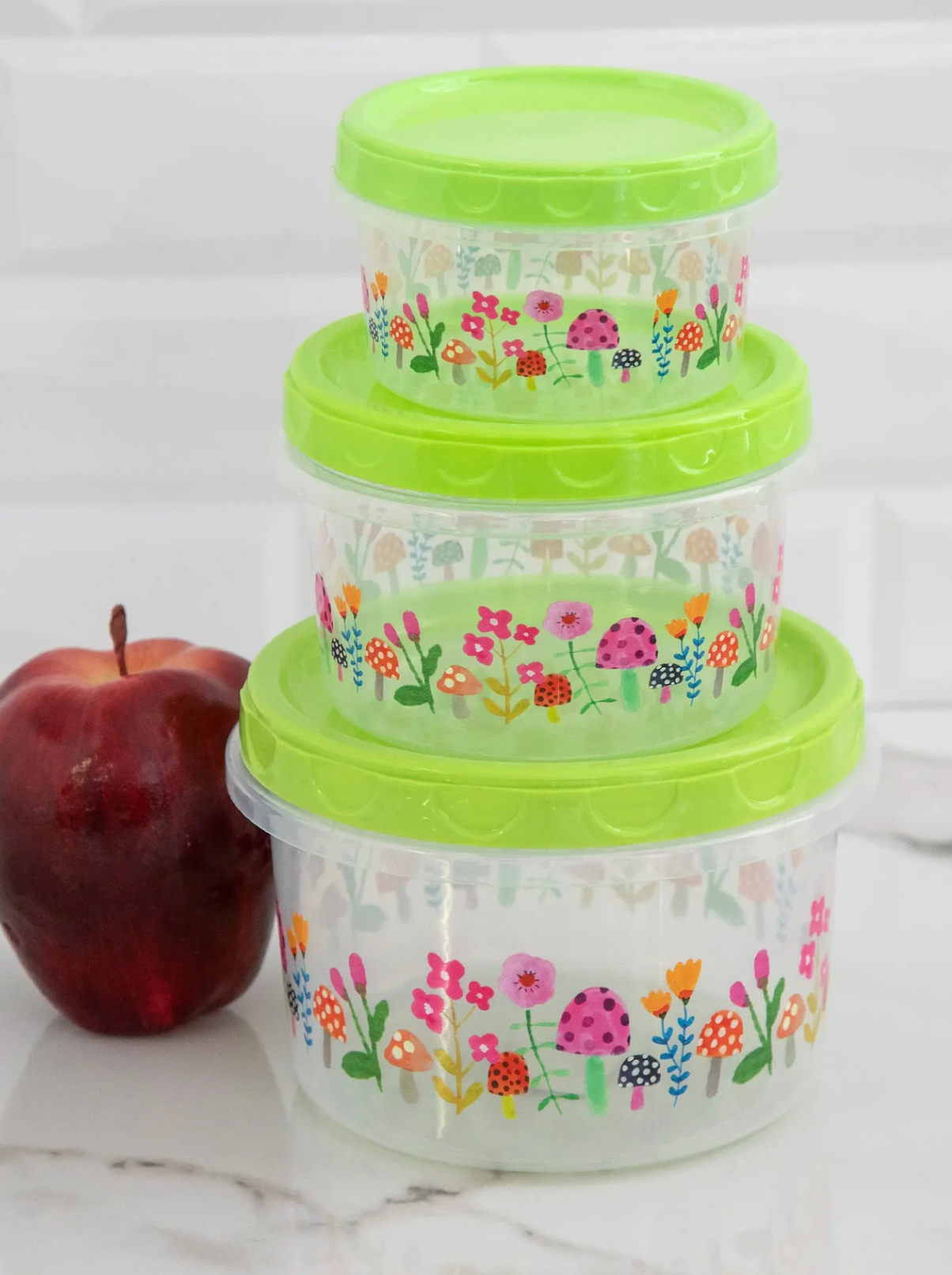 Reusable Nesting Food Containers - Set of 3