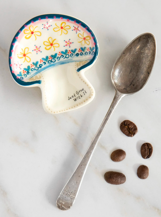 Ceramic Spoon Rest - Mushroom