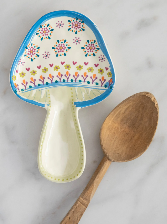 Ceramic Spoon Rest - Mushroom