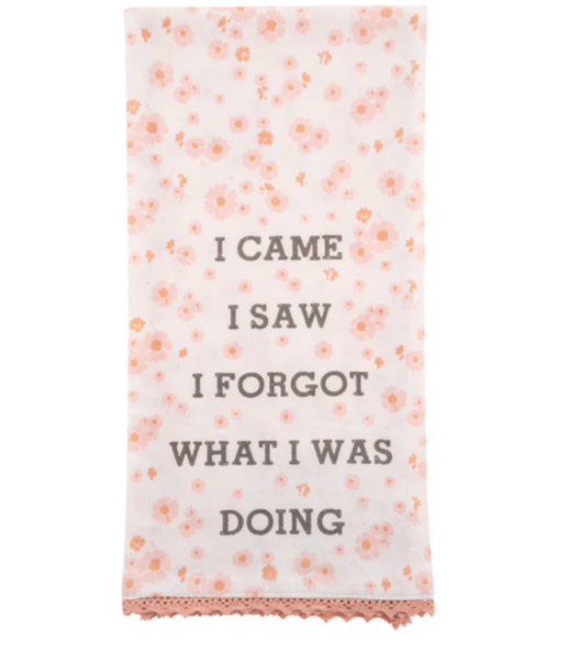 Tea Towel -Flour Sack- I came I saw