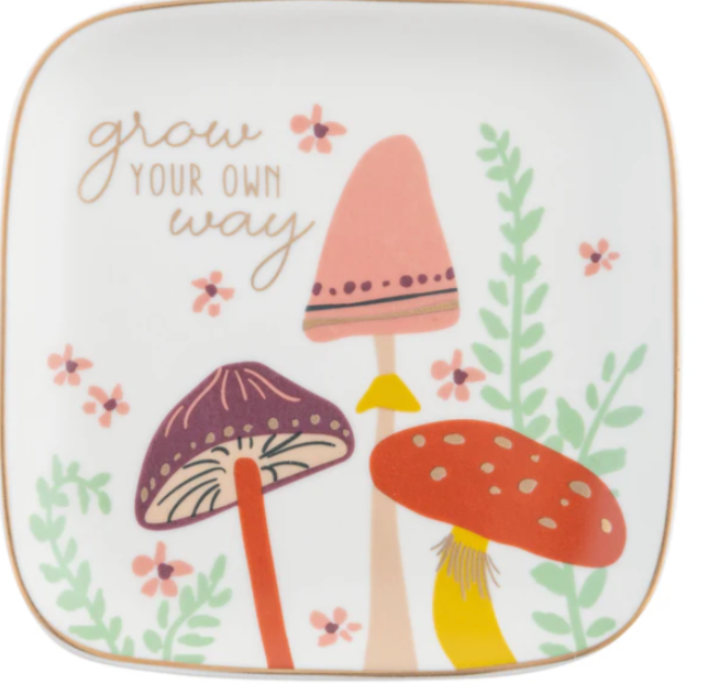 Trinket Tray - Large Square - Flora Mushroom