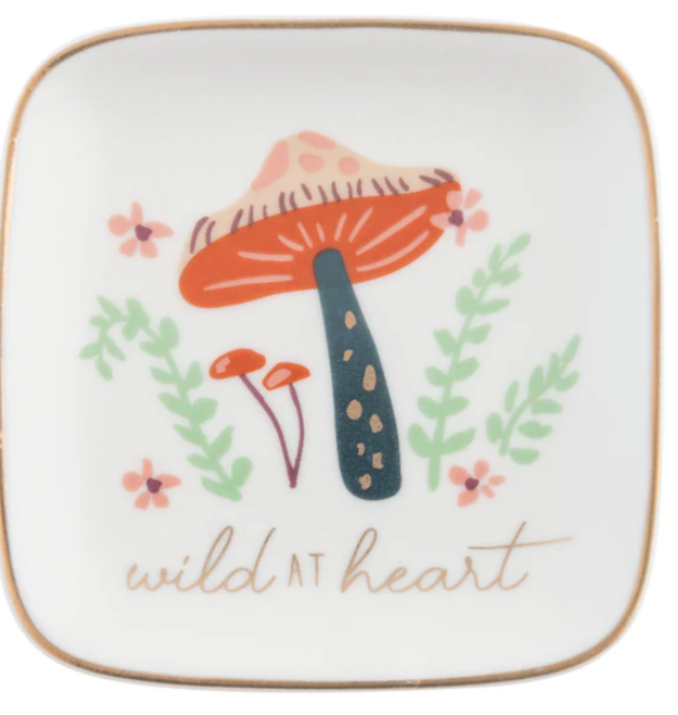 Trinket Tray - Small Square - Flora Mushroom