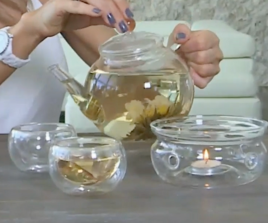 Glass Teapot  Stovetop & Microwave Safe