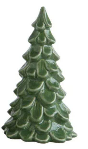 Rustic Moulded Christmas Tree, Small, Dark Green