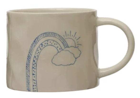 16 oz. Stoneware Mug w/ Wax Relief Image & Secret Image on Bottom, 8 Styles to choose from