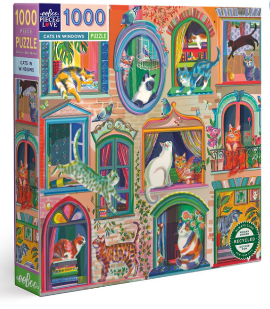 Puzzle - Cats in Windows 1000 Piece Puzzle