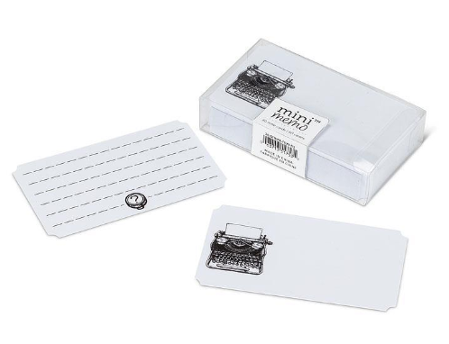 Typewritter Mini Note Cards - 50 pieces