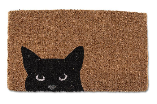 Peeking Cat Doormat