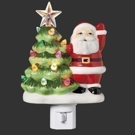 Nightlight - 6"H Vintage Santa