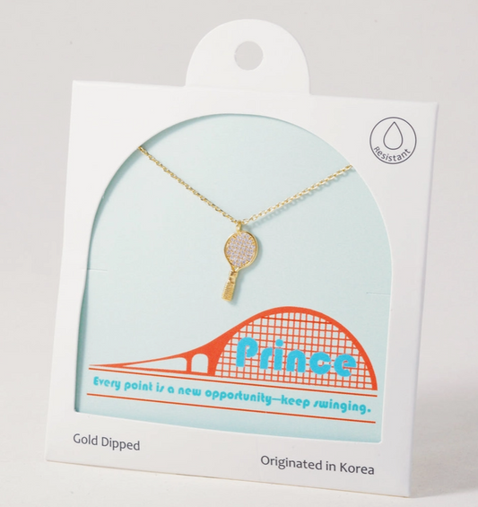 Ace it Tennis Racket Necklace