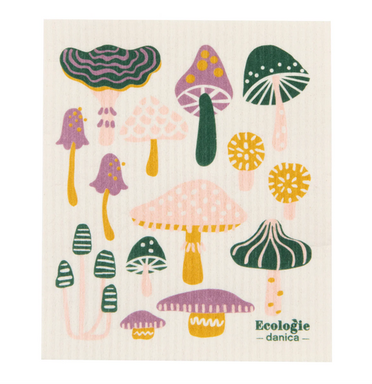 Mushroom Gems Swedish Dish Cloth