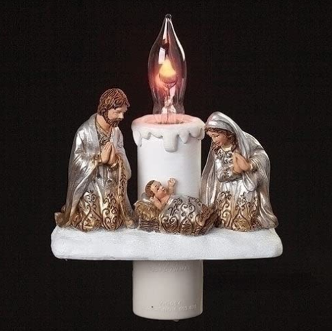 Night Light:  5.5" Holy Family