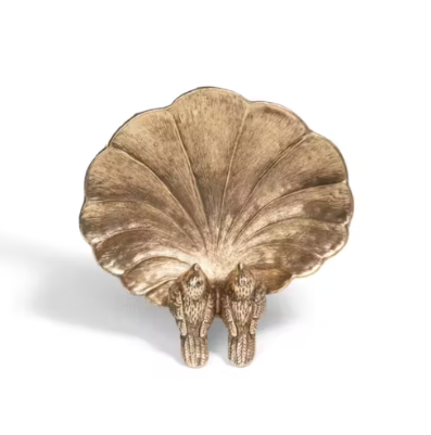 Gilded Perch Pewter Jewelry Dish