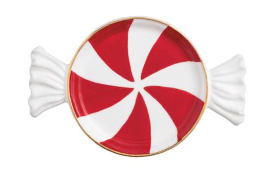 Red Candy Tidbit Plates (Set of 2)