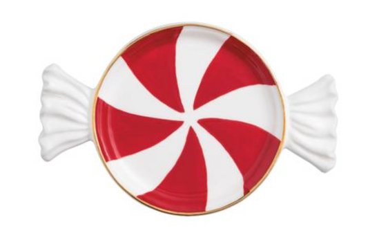 Red Candy Tidbit Plates (Set of 2)