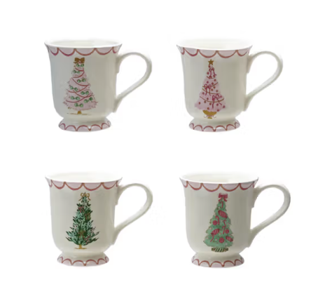 Stoneware Mug with Christmas Tree