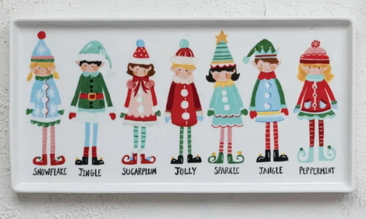 Santa's Elves Stoneware Platter