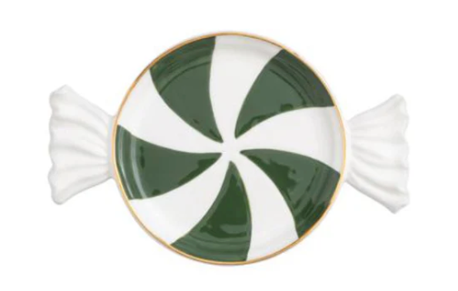 Green Candy Tidbit Plate