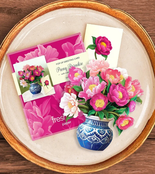 Mini Peony Paradise Pop-Up Card