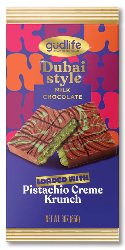 Gudlife - Dubai Style Milk Chocolate Pistachio Creme 3oz Bar