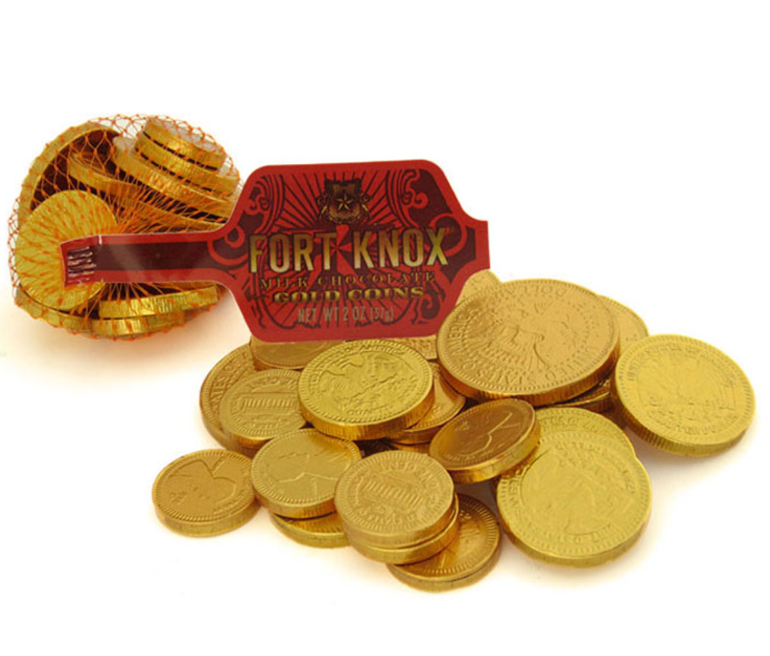 Fort Knox® Milk Chocolate Gold Coins Mesh Bag