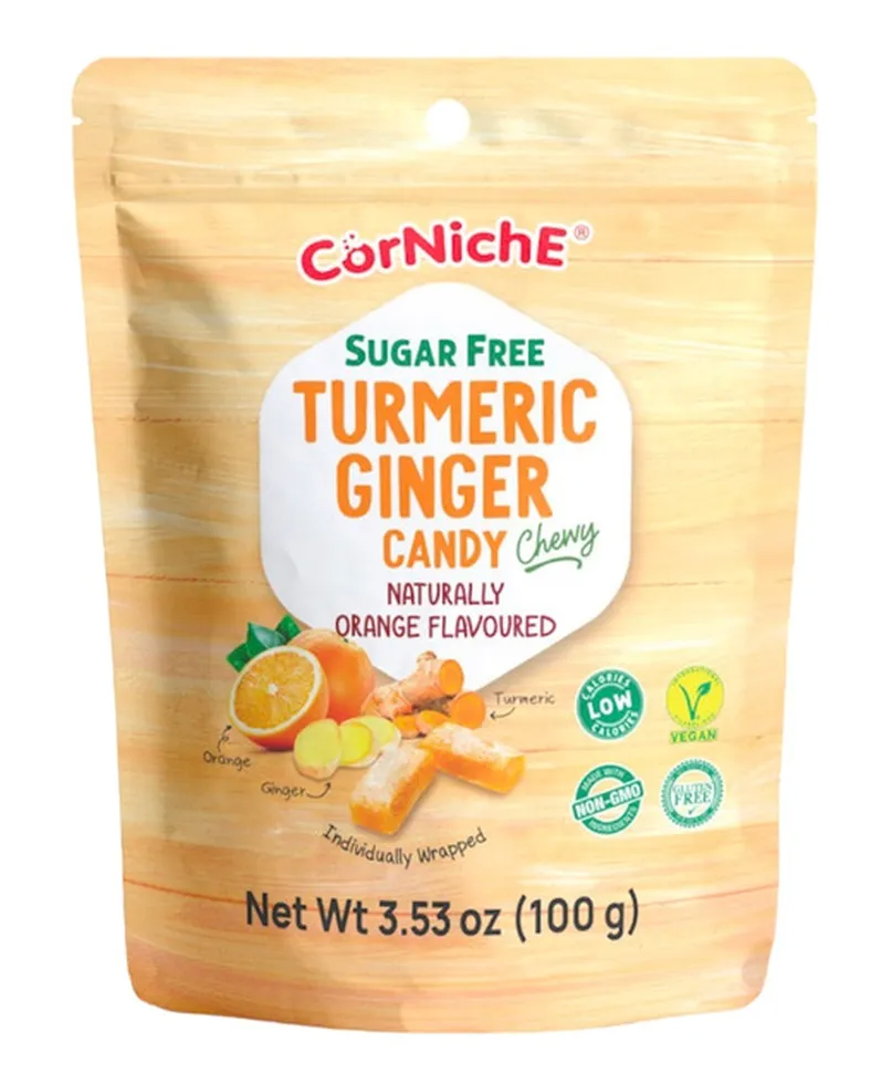 Corniche Sugar Free Ginger Turmeric Candy Orange