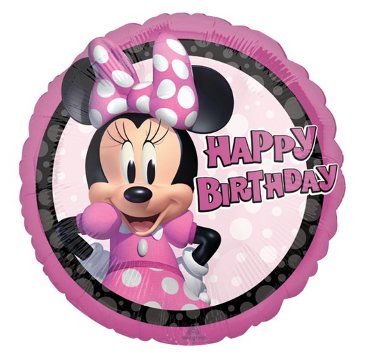 17" PKG BIRTHDAY MINNIE MOUSE BALLOON