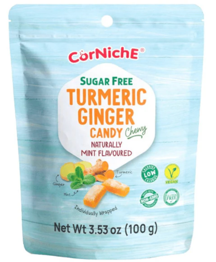 Corniche Sugar Free Ginger Turmeric Candy Lemon