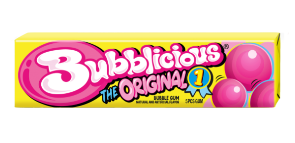 BUBBLICIOUS THE ORIGINAL BUBBLE GUM 5 PIECE