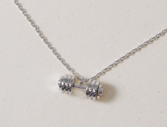 Lift & Believe Dumbbell Necklace