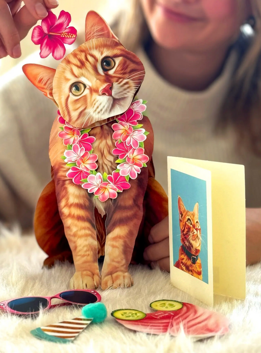 Orange Tabby Pop-Up Cat
