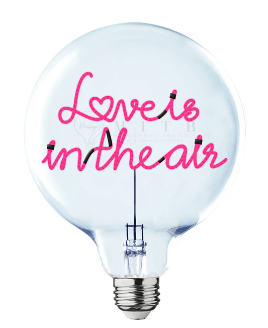 Bulb LOVE IS IN THE AIR Red with base