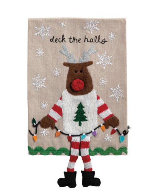 Reindeer Dangle Leg Towel