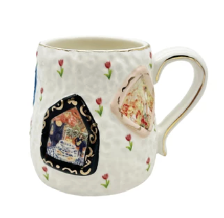 12 oz. Embossed Hand-Painted Mug
