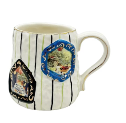 12 oz. Embossed Hand-Painted Mug