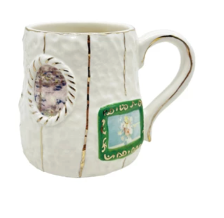 12 oz. Embossed Hand-Painted Mug