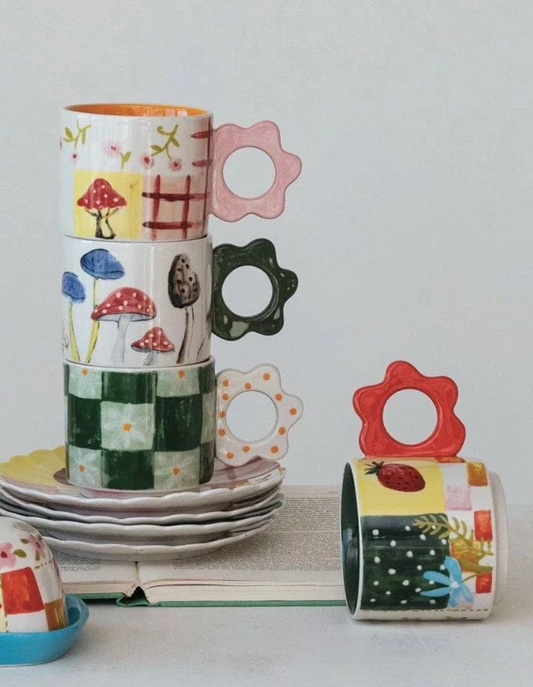 Mug with Flower Shaped Handle