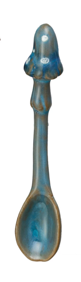 Stoneware Spoon with Mushroom Handle