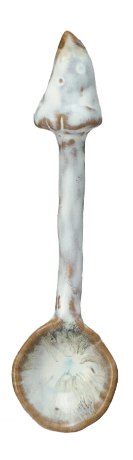 Stoneware Spoon with Mushroom Handle