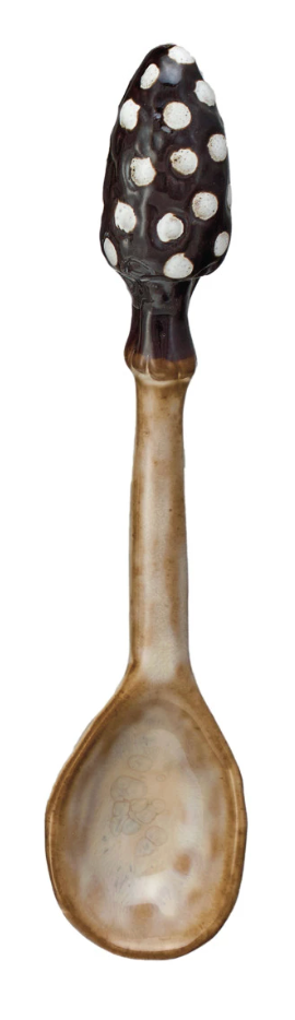 Stoneware Spoon with Mushroom Handle