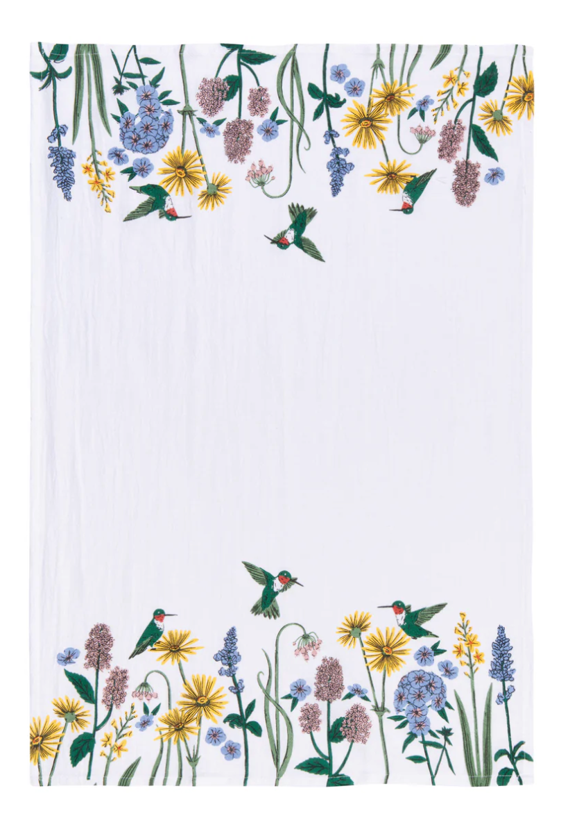 Hummingbird Baker's Floursack Dishtowels - Set of 3