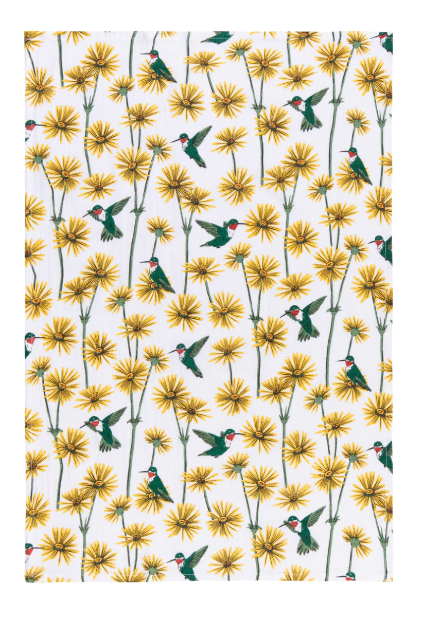 Hummingbird Baker's Floursack Dishtowels - Set of 3