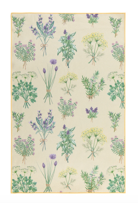 Fresh Herbs Recycled Microfibre Dishtowel