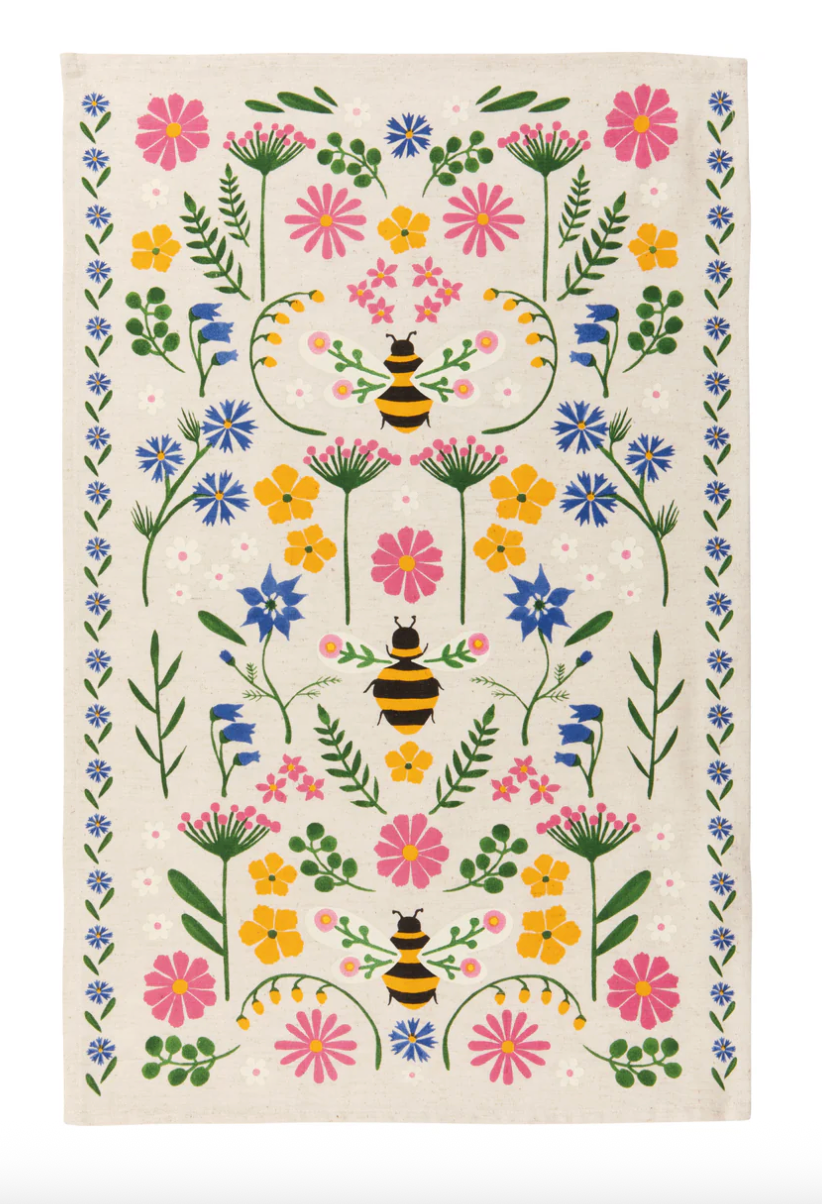 Bee Garden Dishtowel