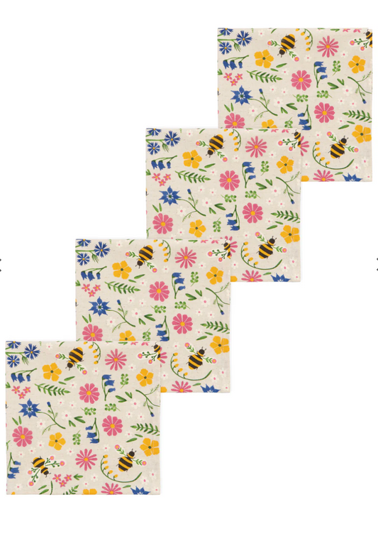 Bee Garden Napkins Set of 4